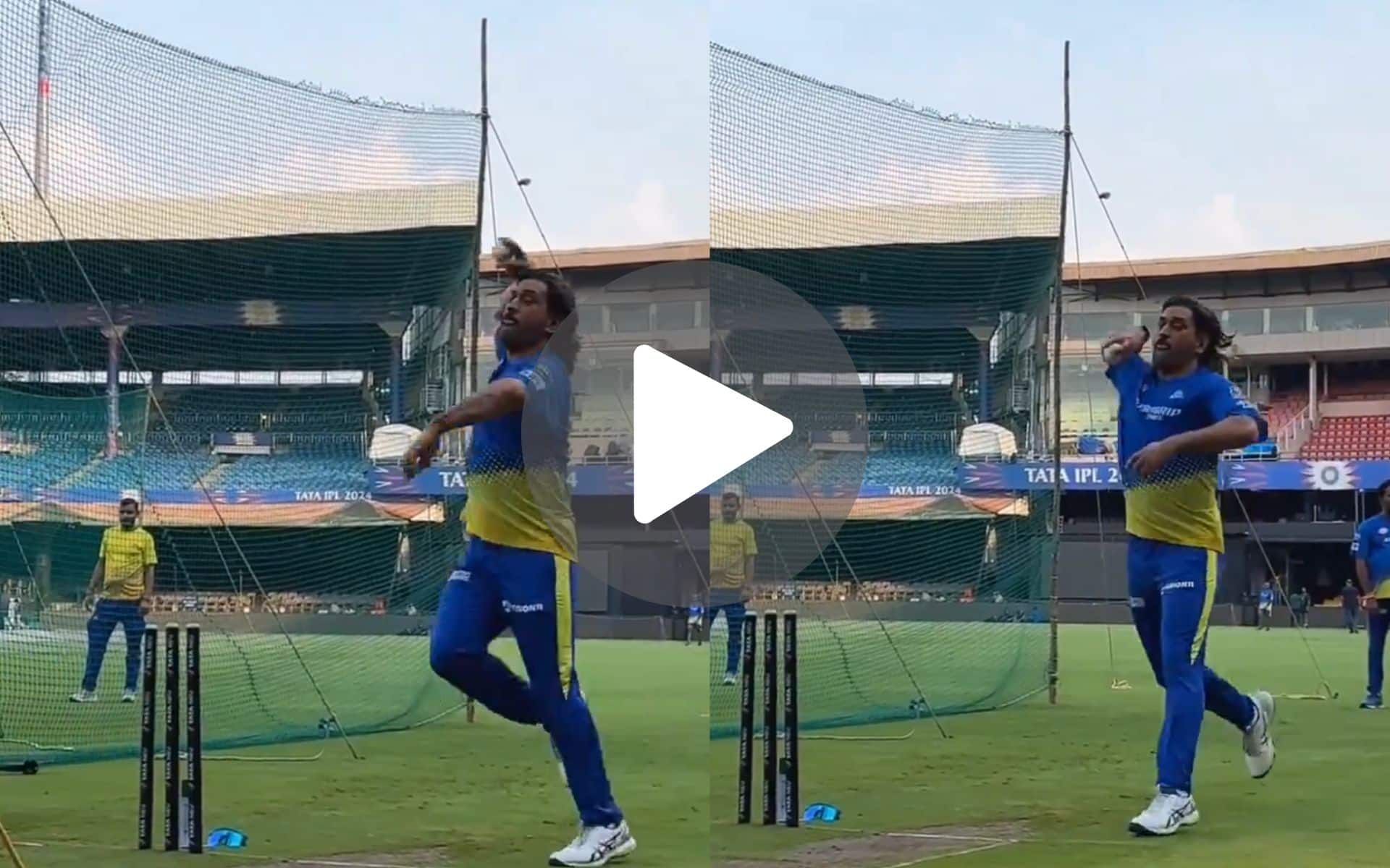 [Watch] MS Dhoni To Bowl In His Farewell RCB vs CSK Game? Video Ignites Excitement Among Fans